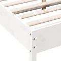 Cadre de lit blanc 120x200 cm bois de pin massif