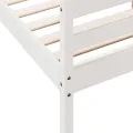 Cadre de lit avec tête de lit blanc 120x200 cm bois pin massif