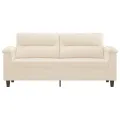 Canapé à 2 places Beige 140 cm Tissu microfibre