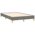 cadre de lit matelas LED gris foncé 120x190 cm tissu