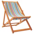 Chaises de plage pliables lot de 2 multicolore tissu