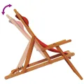 Chaises de plage pliables lot de 2 rouge tissu