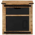 Table de chevet 45x40x45 cm bois de manguier massif