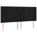 cadre de lit matelas et LED Noir 180x200 cm Velours
