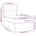 cadre de lit avec matelas Noir 90x200 cm Velours
