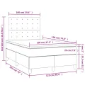 cadre de lit matelas LED gris 120x190 cm similicuir