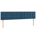 Têtes de lit 2 pcs Bleu foncé 100x5x78/88 cm Velours