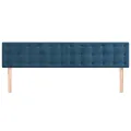 Têtes de lit 2 pcs Bleu foncé 100x5x78/88 cm Velours