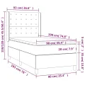 cadre de lit avec matelas Noir 90x190 cm Velours
