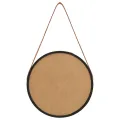 Miroir mural avec sangle 40 cm Noir