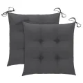 Chaise à bascule avec coussin anthracite Bois de teck solide
