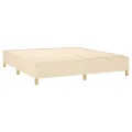 cadre de lit avec matelas Crème 180x200 cm Tissu
