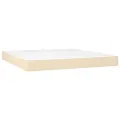 cadre de lit avec matelas Crème 180x200 cm Tissu