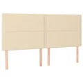cadre de lit avec matelas Crème 180x200 cm Tissu