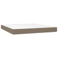 cadre de lit avec matelas LED Taupe 180x200 cm Tissu