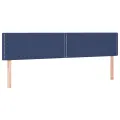 cadre de lit avec matelas Bleu 160x200 cm Tissu