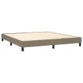 cadre de lit avec matelas Taupe 180x200 cm Tissu