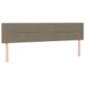 cadre de lit avec matelas Taupe 180x200 cm Tissu