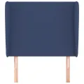 Tête de lit avec oreilles Bleu 93x23x118/128 cm Tissu