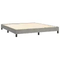 cadre de lit et matelas Gris clair 180x200cm Velours
