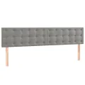 cadre de lit et matelas Gris clair 180x200cm Velours