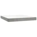 cadre de lit et matelas Gris clair 180x200cm Velours