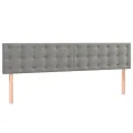 cadre de lit et matelas Gris clair 180x200cm Velours