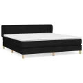 cadre de lit avec matelas Noir 180x200 cm Tissu