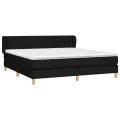 cadre de lit avec matelas Noir 180x200 cm Tissu