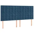 Cadre de lit avec tête de lit Bleu foncé 200x200 cm Velours
