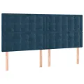 Tête de lit à LED Bleu foncé 200x5x118/128 cm Velours