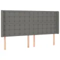 cadre de lit matelas LED Gris foncé 180x200 cm Tissu