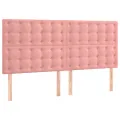 Têtes de lit 4 pcs Rose 100x5x78/88 cm Velours
