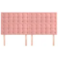 Têtes de lit 4 pcs Rose 100x5x78/88 cm Velours