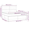 cadre de lit et matelas et LED Gris foncé 180x200 cm