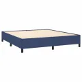 cadre de lit avec matelas Bleu 180x200 cm Tissu