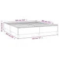 cadre de lit avec matelas Bleu 180x200 cm Tissu
