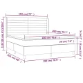 cadre de lit matelas et LED Noir 180x200 cm Tissu