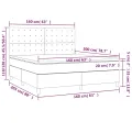cadre de lit avec matelas Bleu 160x200 cm Tissu