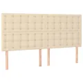 cadre de lit avec matelas Crème 180x200 cm Tissu