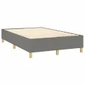 cadre de lit avec matelas gris foncé 120x190cm tissu