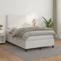 cadre de lit avec matelas blanc 120x190cm similicuir