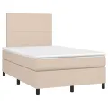 cadre de lit matelas cappuccino 120x190cm similicuir