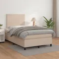 cadre de lit matelas cappuccino 120x190cm similicuir