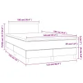 cadre de lit matelas et LED noir 120x190 cm tissu