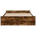 Cadre de lit et tiroirs chêne fumé 150x200 cm bois d'ingénierie