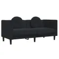Ensemble de canapés 2 pcs avec coussins noir velours