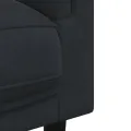 Ensemble de canapés 2 pcs avec coussins noir velours