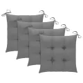 Chaises à dîner d'extérieur 4 pcs avec coussins Acacia massif