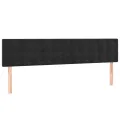 cadre de lit avec matelas Noir 180x200 cm Velours